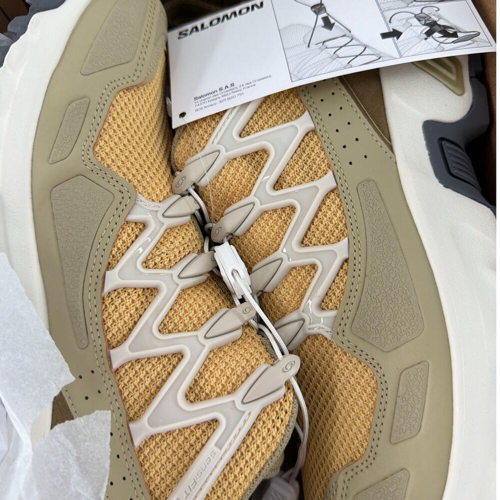 Salomon Beige Tan Trail Running Sneakers View 3